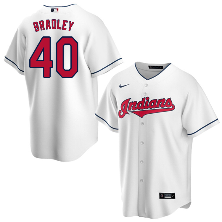 Nike Men #40 Bobby Bradley Cleveland Indians Baseball Jerseys Sale-White